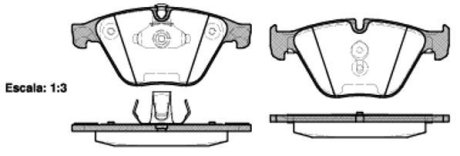 Тормозные колодки пер. BMW 5 (F10) 10- (ATE) (155,1x68,5x18,9) WOKING P9573.20