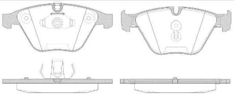 Тормозные колодки пер. BMW 5(E60)/7(E65) 02-10 (ATE) (155,1x68,5x20,3) WOKING P9573.50