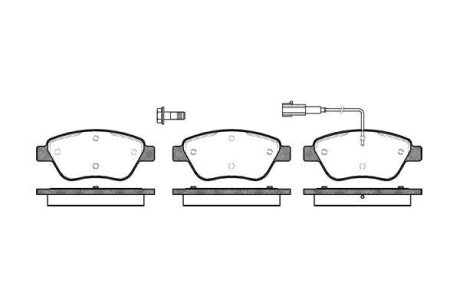 Гальмівні колодки пер. NEMO/STILO/STILO/STILO/IBIZA/OCTAVIA/GOLF/TT 1.0-2.5 04- (Bosch) (122.8x53 WOKING P9583.01