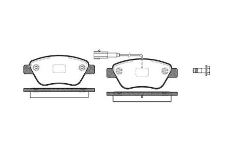 Гальмівні колодки пер. FIAT 500/PUNTO/QUBO/SKODA SUPERB/CITROËN NEMO 0.9-1.8 07- WOKING P9583.11 (фото 1)