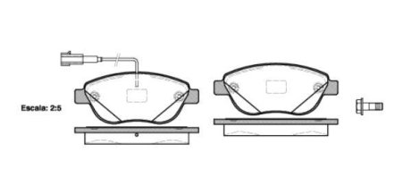 Гальмівні колодки пер. Doblo 10- (137x57.4x19) WOKING P9593.12