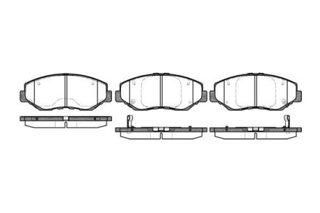 Колодки тормозные диск. перед. (Remsa) Honda CR-V 01>07, 07> WOKING P9993.00