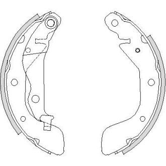 Колодки тормозные бараб. задн. (Remsa) Chevrolet Aveo T250 T300 WOKING Z4208.00