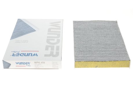 Фильтр салона Citroen C2/C3/C4/Peugeot 307/308 00- (угольный) WUNDER FILTER WPK 406