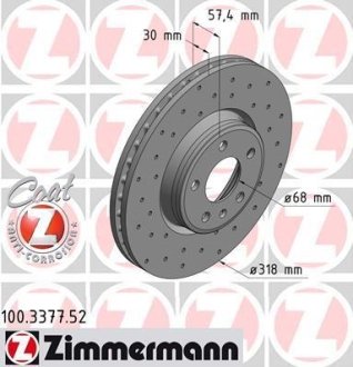 Тормозные диски ZIMMERMANN 100337752