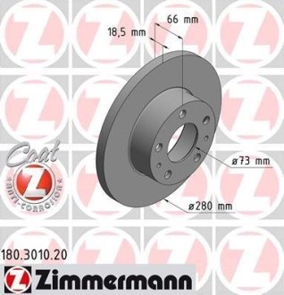 Тормозные диски ZIMMERMANN 180301020