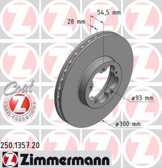 Тормозные диски передние ZIMMERMANN 250135720