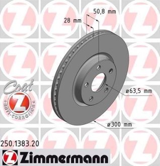 Гальмівні диски передні ZIMMERMANN 250138320