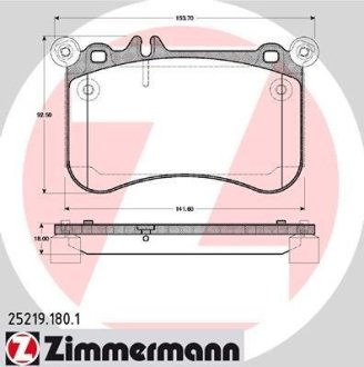 Колодки тормозные (передние) MB E-class (W212/S212) 09- /S-class (W221/C216) 05-13 (Brembo) ZIMMERMANN 252191801