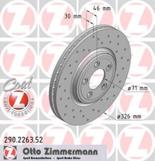 Диск гальмівний SPORT Z ZIMMERMANN 290226352