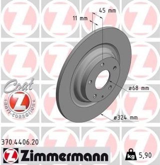 Диск тормозной ZIMMERMANN 370.4406.20