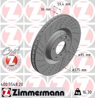 Диск тормозной ZIMMERMANN 400.5548.20