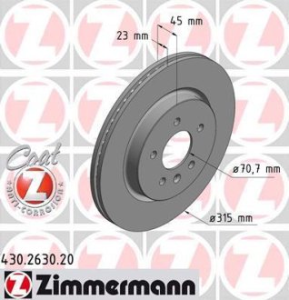 Гальмiвнi диски ZIMMERMANN 430263020