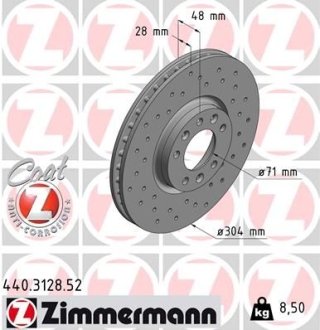 Тормозные диски передние ZIMMERMANN 440312852