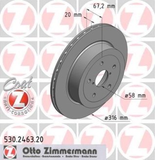 Гальмівні диски ZN задні ZIMMERMANN 530246320